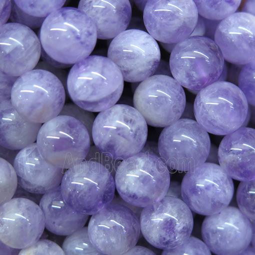 round purple Chalcedony beads