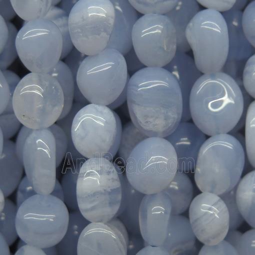 Blue Lace Agate beads chip, freeform