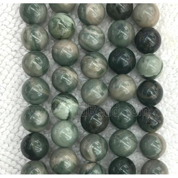 Green Jasper Beads Smooth Round