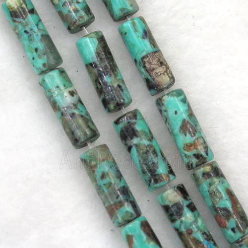 synthetical African Turquoise tube beads