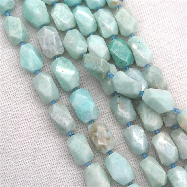 Amazonite nugget beads, freeform