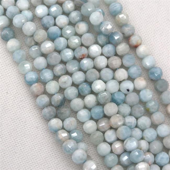 blue Aquamarine beads, lantern