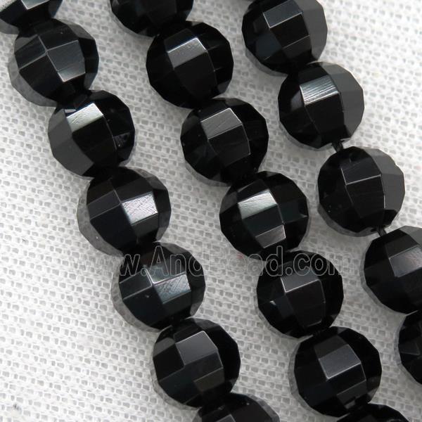 black Tourmaline beads, lantern