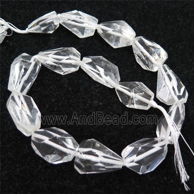 natural Clear Quartz nugget beads, freeform