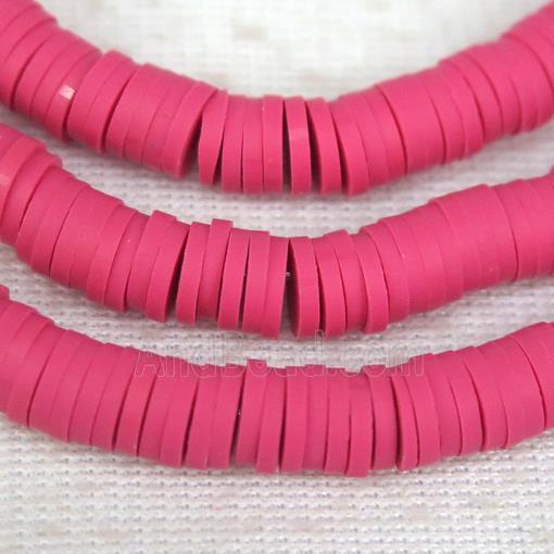 hotpink Fimo Polymer Clay heishi beads