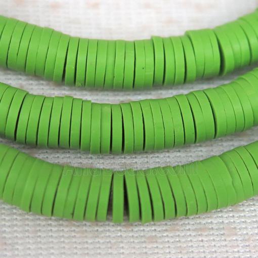 green Fimo Polymer Clay heishi beads