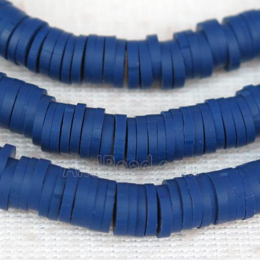 blue Fimo Polymer Clay heishi beads