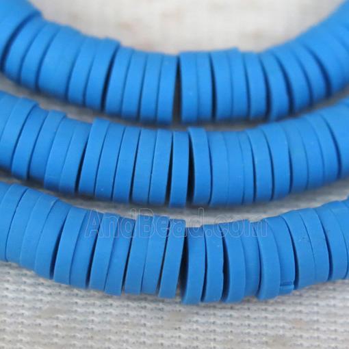 blue Fimo Polymer Clay heishi beads