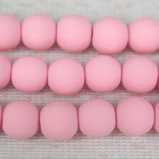 round pink Fimo Polymer Clay Beads