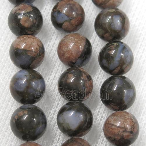 New Blue Llanite Beads Smooth Round