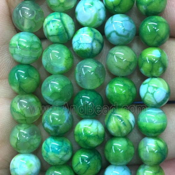 round green agate beads