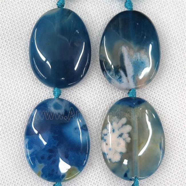 blue Montana Cherry Agate slab beads, freeform