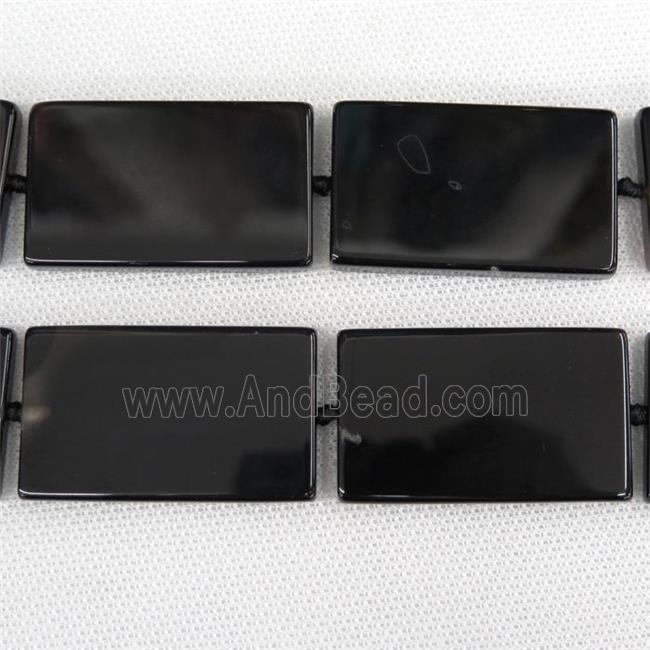 black Agate Beads, rectangle, dye