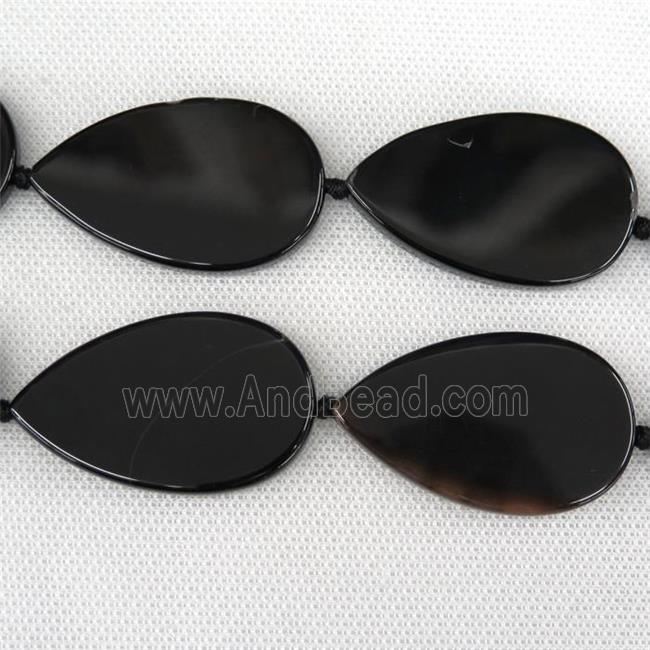 black Agate Beads, teardrop, dye