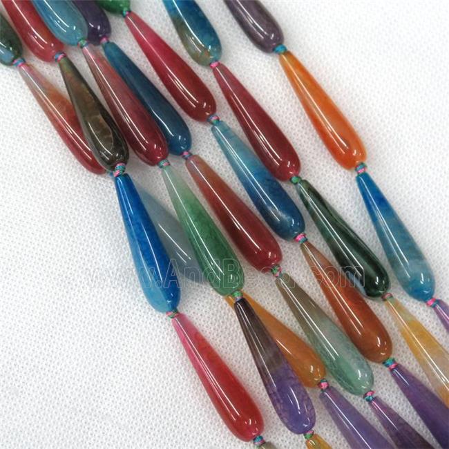 Agate teardrop beads, mix color