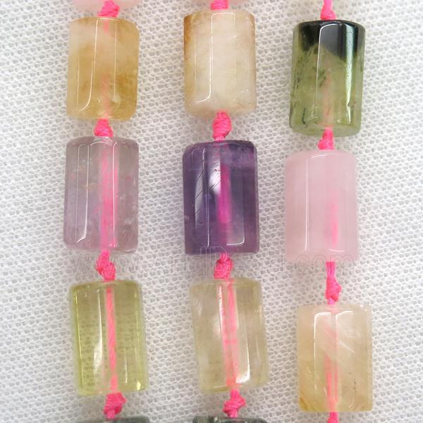 mix gemstone beads, faceted tube