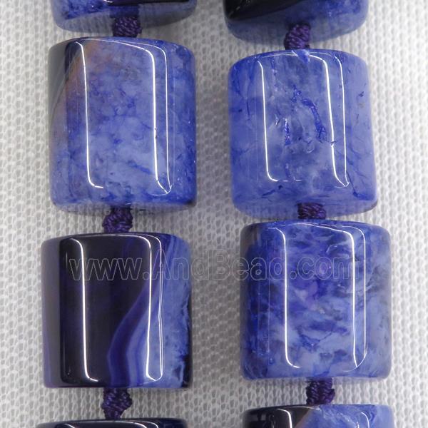 purple Druzy Agate column beads