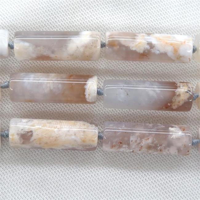 Cherry Agate column beads