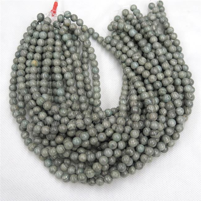 round grey line Jasper beads