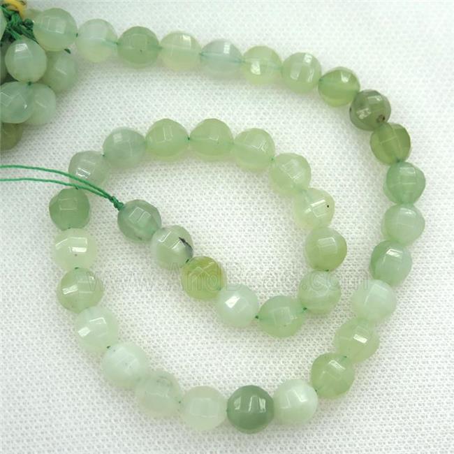 Chinese New Mountain Jade Beads, faceted round