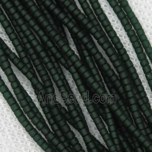 tiny darkgreen Lampwork Glass Beads