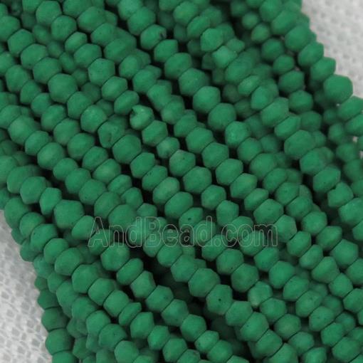 tiny green synthetic turquoise rondelle Beads
