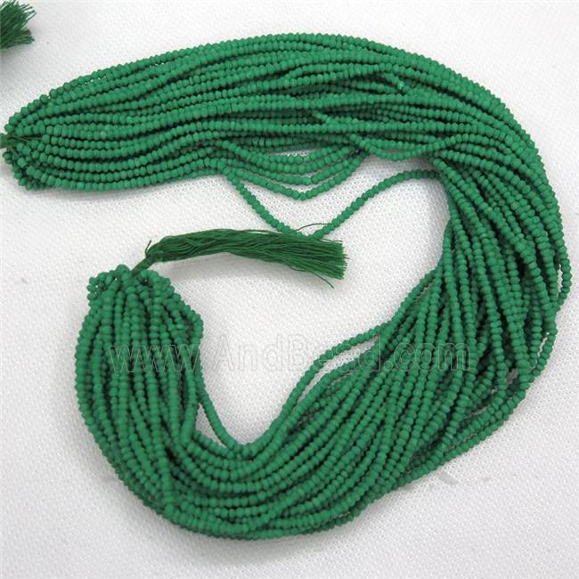 tiny green synthetic turquoise rondelle Beads