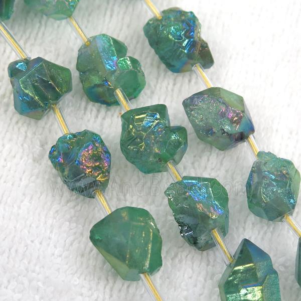green Crystal Quartz chip beads