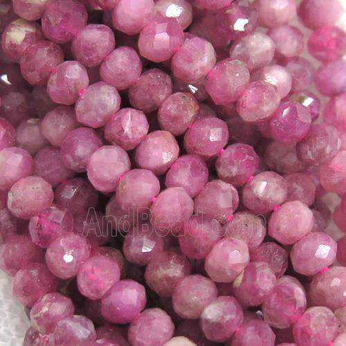 natural Tourmaline Beads, faceted rondelle