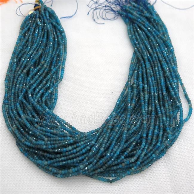 blue Apatite Beads, faceted rondelle