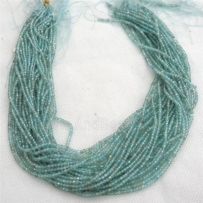 blue Apatite beads, faceted rondelle