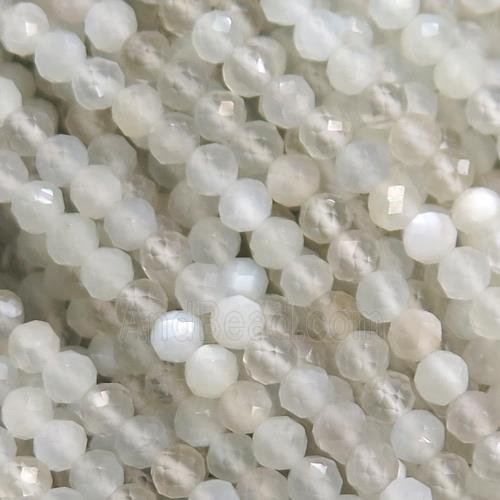 MoonStone Beads, faceted round