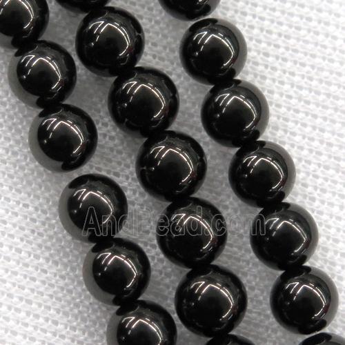 natural Coal Crystal Beads, round