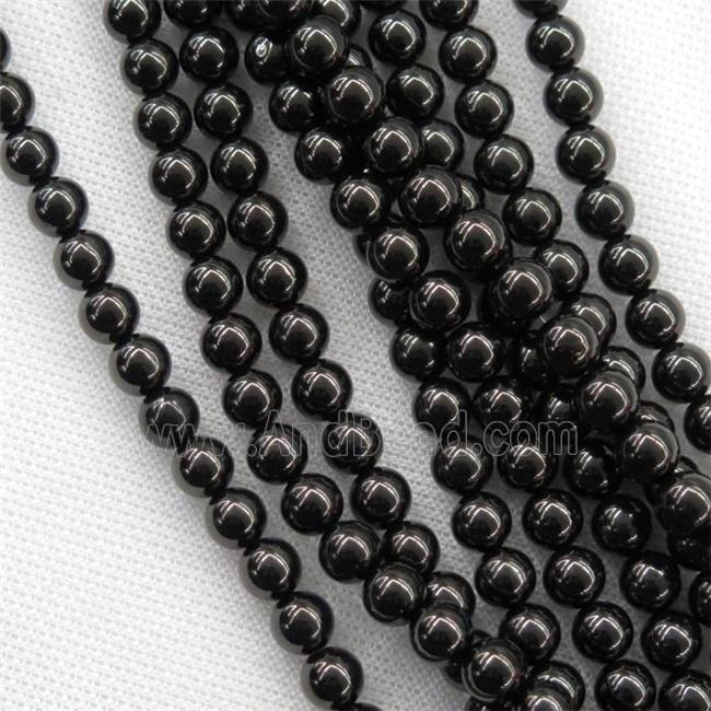 natural Coal Crystal Beads, round
