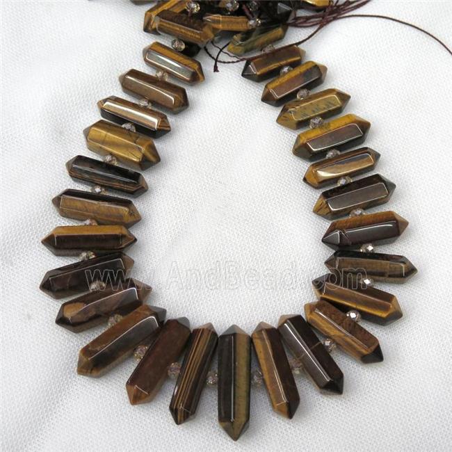 natural Tiger eye stone bullet beads