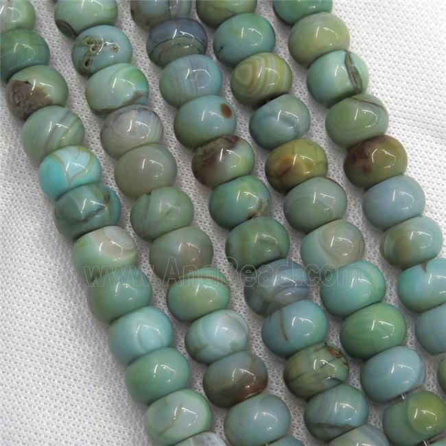 green Agate Beads, rondelle