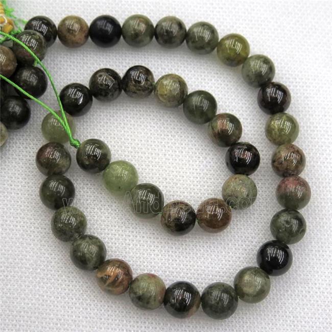 round Green Garnet Beads