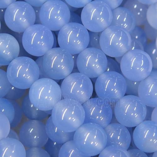 round blue Chalcedony beads