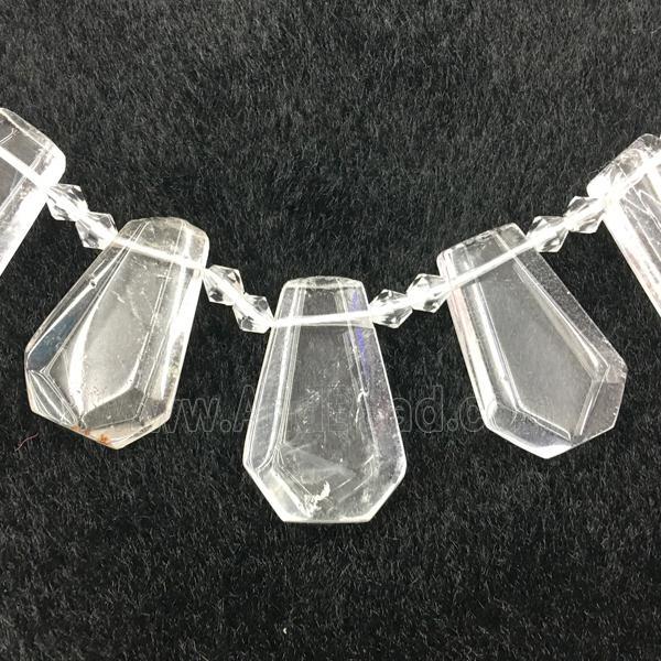 Clear Quartz teardrop beads