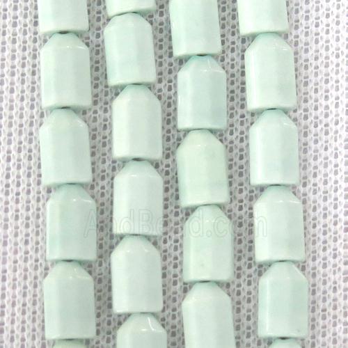 aqua Oxidative Agate bullet beads