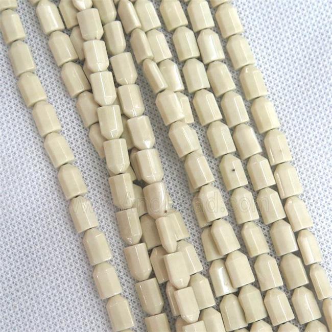 cream Oxidative Agate beads