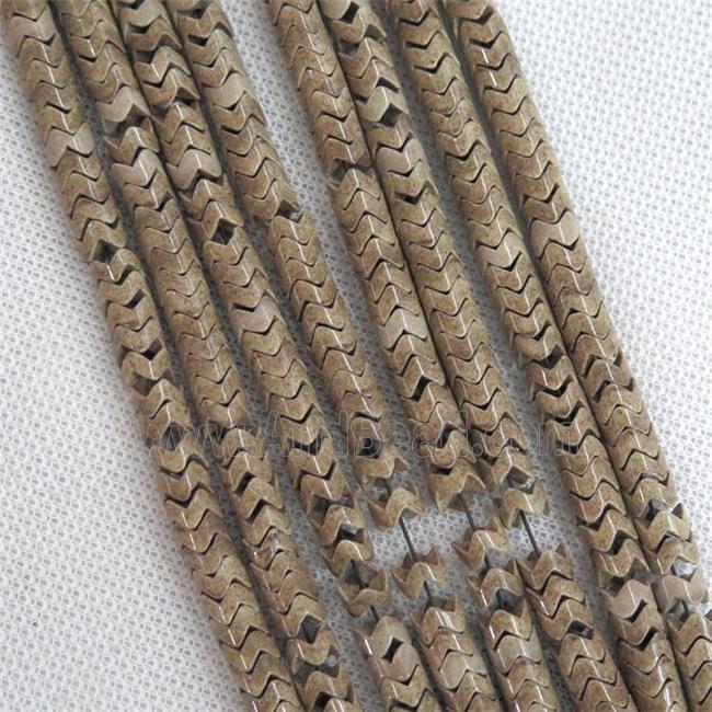coffee Oxidative Agate wave beads