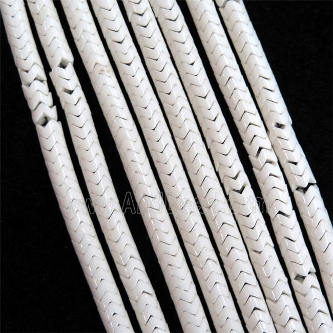 white Oxidative Agate wave beads