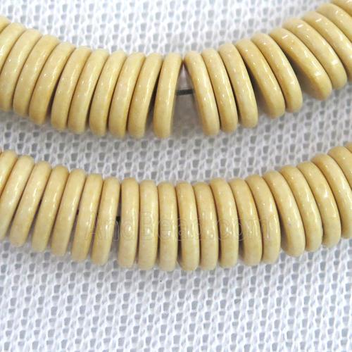 yellow Oxidative Agate heishi beads