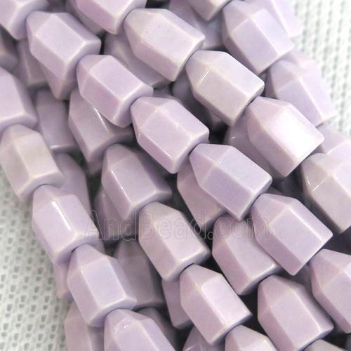 purple Oxidative Agate bullet beads
