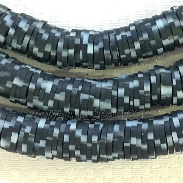Fimo Polymer Clay Heishi Beads, black
