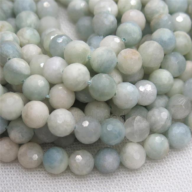 Chinese Aquamarine Beads, faceted round