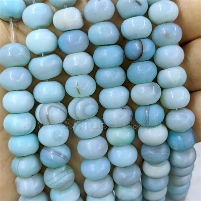 Blue Agate Rondelle Beads Dye