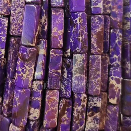 purple Imperial Jasper tube beads