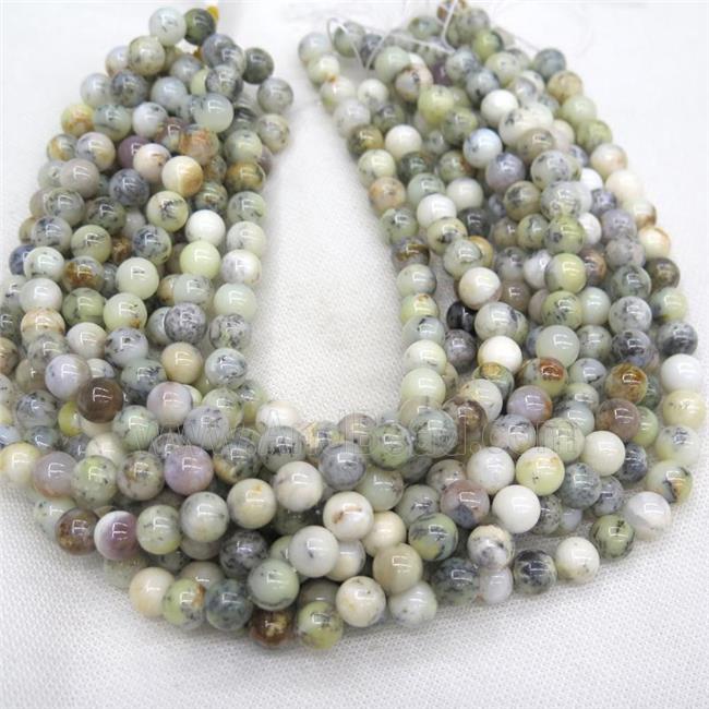opal stone beads, round